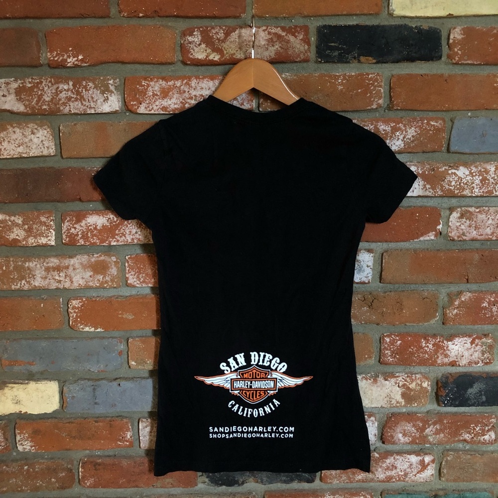 SOLD Y2K Harley Davidson San Diego Biker Streetwear T-shirt - Picture 2 of 9